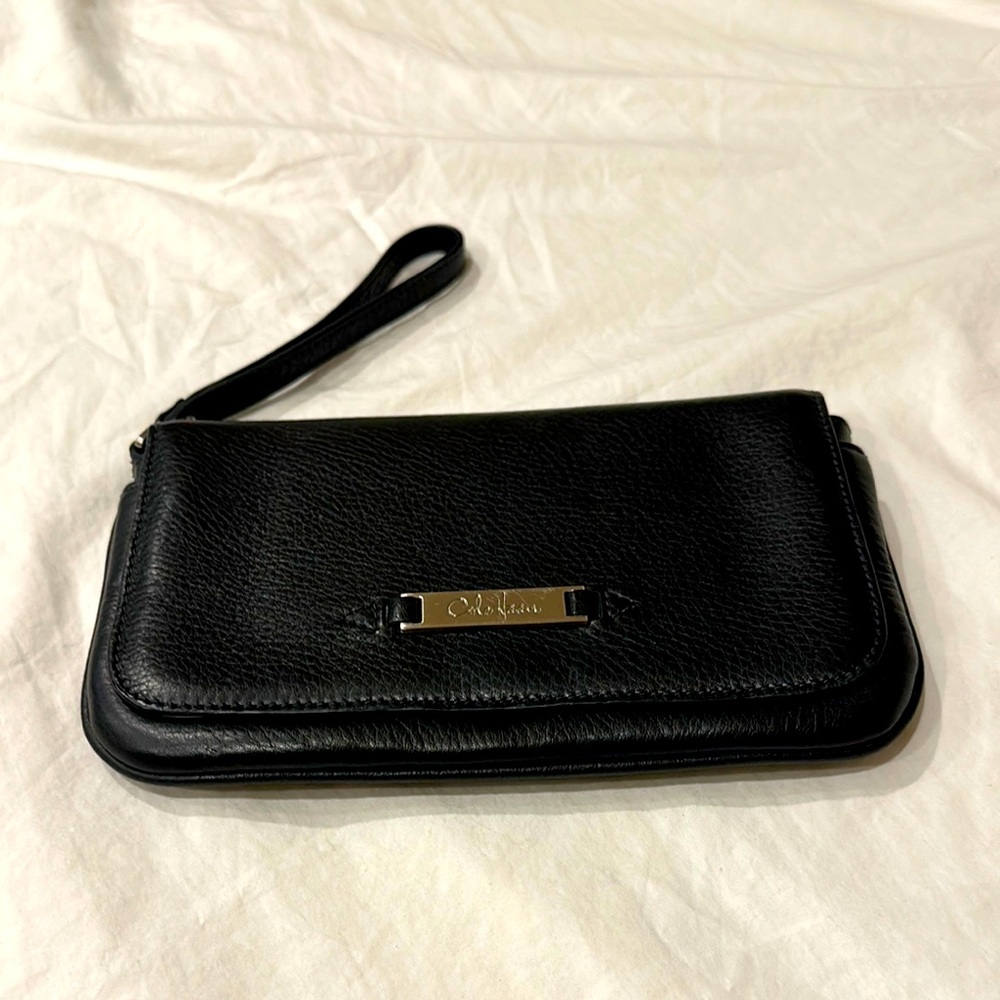 Cole Haan Black Leather Wristlet